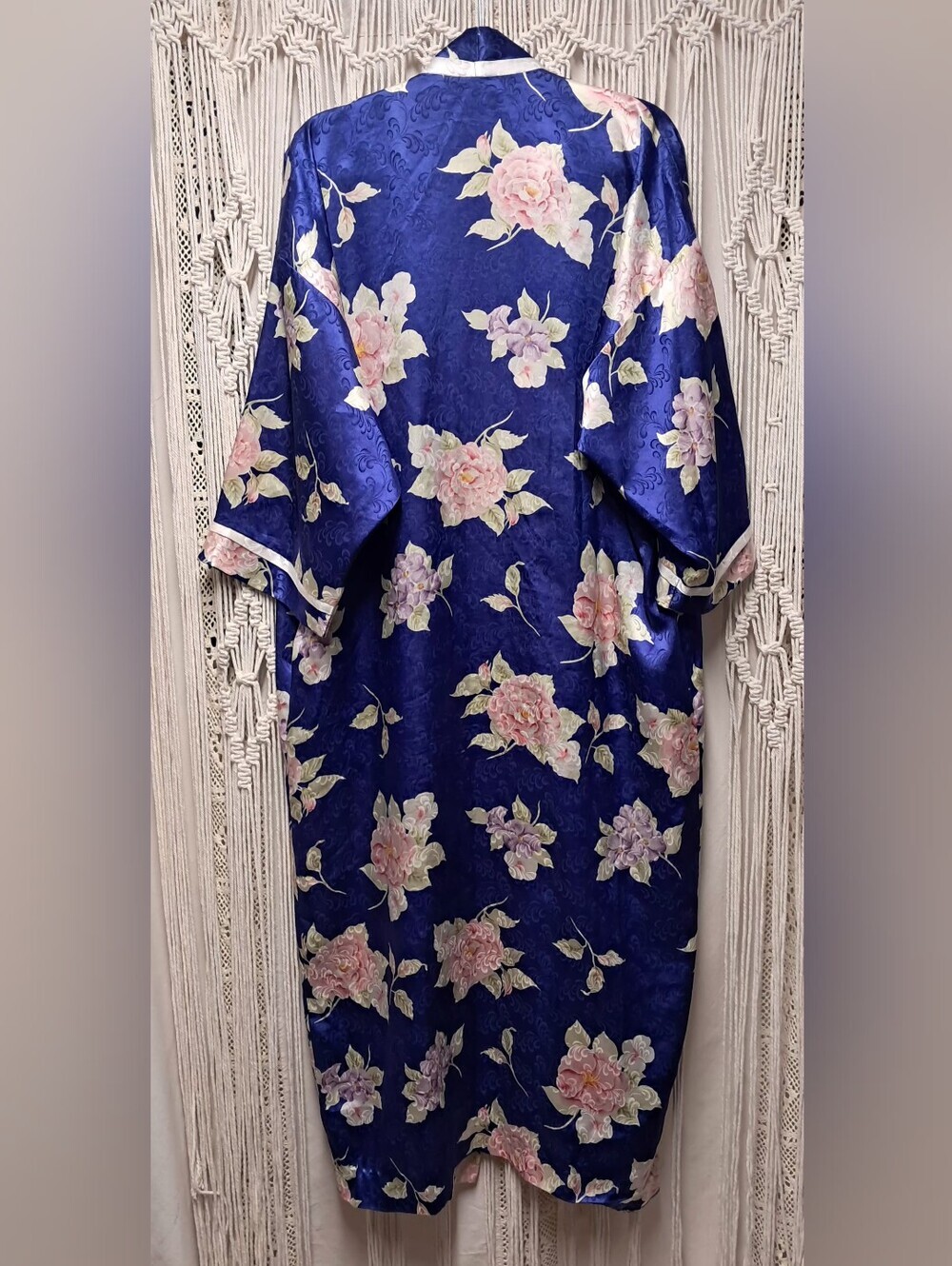 Vintage Christian Dior Floral Kimono Robe Size L - Picture 5 of 6
